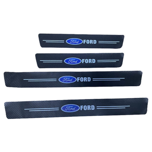 4pcs Autocollant de protection de seuil de porte de voiture - FORD