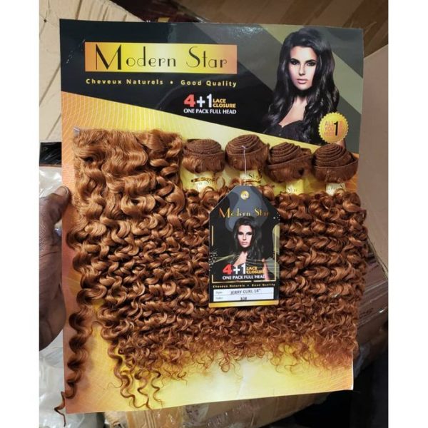 Mèches Naturelles - Closure Multi-raie - Marron
