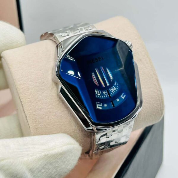 Montre de Luxe en Acier et à Quartz pour homme - Argent