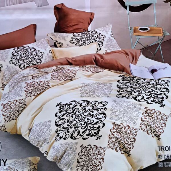 Lot de 2 Draps de lit 3 Places et taies d'oreillers