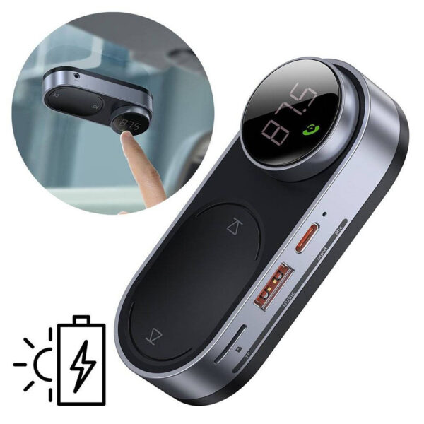 Transmetteur FM Bluetooth, Panneau Solaire Baseus CDMP000001