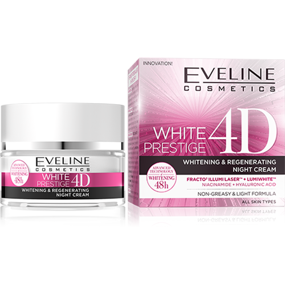 Eveline Cosmetics - White Prestige 4D - Crème de Nuit Intensive Blanchissante 50 ml