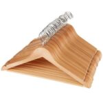 Cintre En Bois Bambou - Lot De 10 Cintres Antiglisse