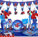 Kit de 82 pièces pour anniversaire enfant - Spiderman - Bleu – Image 3