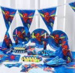 Kit de 82 pièces pour anniversaire enfant - Spiderman - Bleu – Image 5