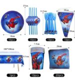 Kit de 82 pièces pour anniversaire enfant - Spiderman - Bleu – Image 6