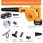 Souffleur Et Aspirateur A Batterie "2 Batteries"