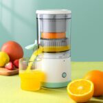 Presse-agrumes électrique à 360 ° – Machine à jus – Extracteur de jus – Pour maison, cuisine, voyage, hôtel