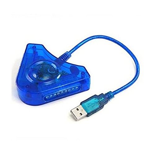 Adaptateur Convertisseur De Manette PS2 Avec Deux Ports Sur Console PS3 - Bleu