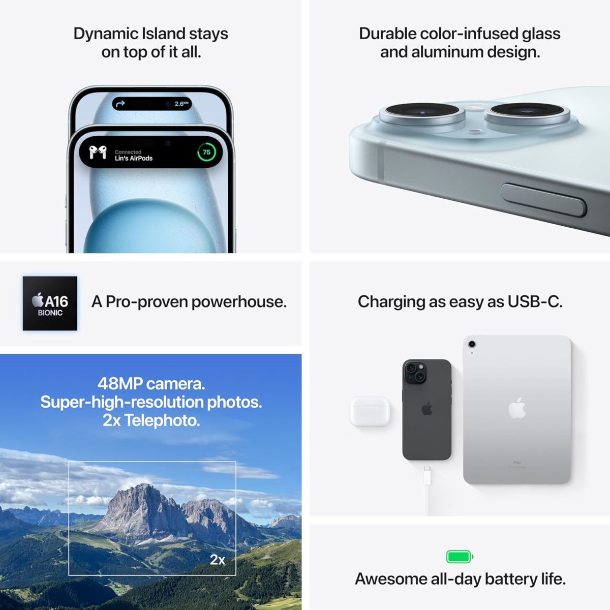 Apple iPhone 15 - 6.1"- 128 Go – Image 6