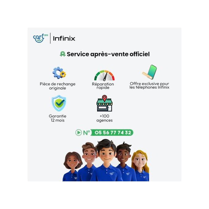 Infinix Smart 8 - 6,6" - 4G - 2 SIM - 64Go + (2+2)Go - 8Mpx/13Mpx - 5000 MAh – Image 4
