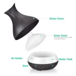 Diffuseur de Parfum Vase Humidificateur, Huile Essentielle, USB & 7 Couleurs LED – Image 3