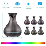 Diffuseur de Parfum Vase Humidificateur, Huile Essentielle, USB & 7 Couleurs LED – Image 2
