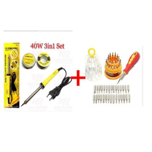 Fer à Souder + Etain + Crème + Tournevis