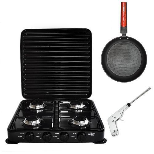Cuisinière De Table 4 Feux + Allume Gaz Et Poêle Offerts