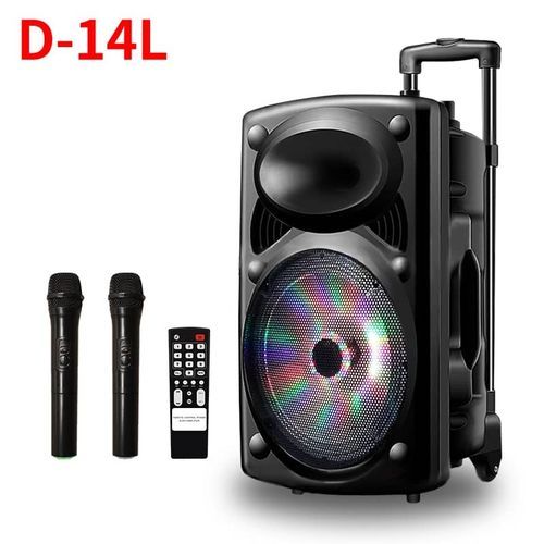 Haut Parleur Enceinte Bluetooth D-12" 2 Micros