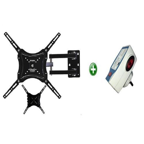 Mural Pivotant 14-55 Pouces + Adaptateur De Prise 3 En 1 Offert