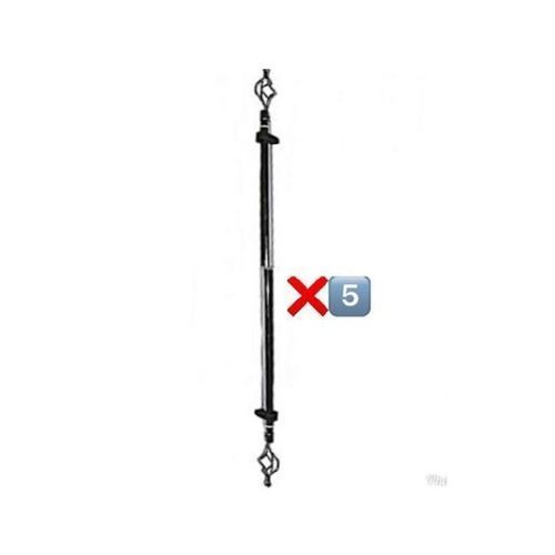 5 Tringles à Rideaux 1m A 2m - Argent