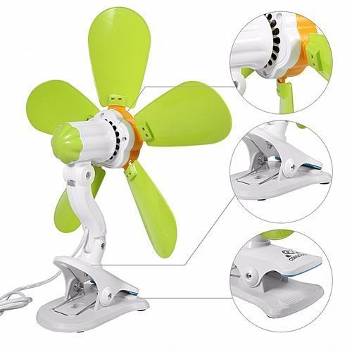Mini ventilateur de table accrochable - Vert/Blanc