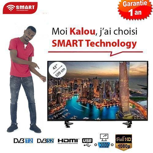 SMART TECHNOLOGY TV LED 43 - Pouces - Full HD - Noir