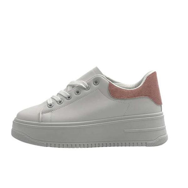 Baskets femme à lacets Tendance - Blanc
