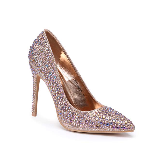 img2010235890 Escarpins à talons Hauts bout pointus pour femme - Brillant – Image 1