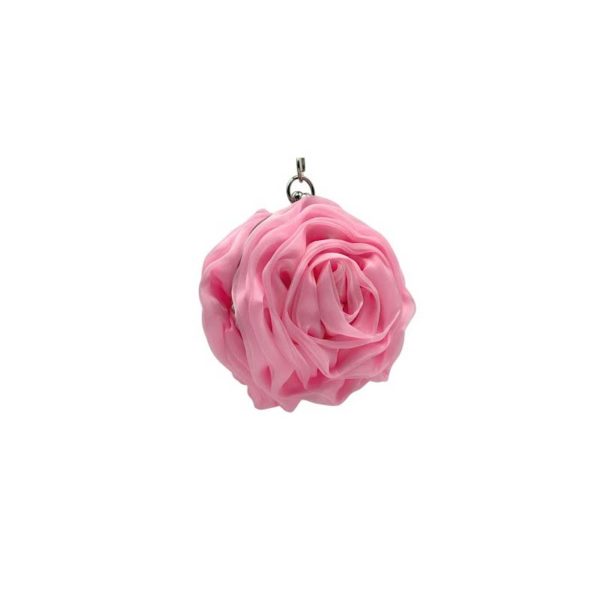 Sac à main en satin doux en forme de rose - Rose