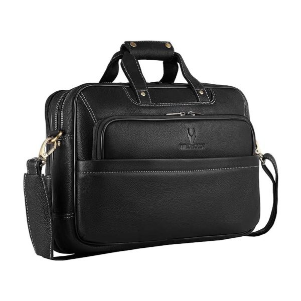 Sac messager de bureau en cuir pour hommes contemporains WildHorn®