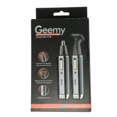 Tondeuse à Barbe Rechargeable 2 EN 1 - GM-3106 - 220-240V-50/60Hz 3W - Noir/Gris - Garantie 1 Mois