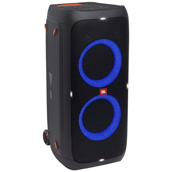 JBL PartyBox 310 – Enceinte Bluetooth portable de soirée au son puissant - Batterie intégrée - Effets lumineux - Prises micro/guitare - USB/AUX - IPX4 – Autonomie 18h
