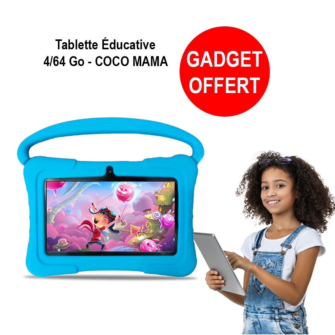 Tablette Éducative COCO MAMA - 7 Pouces - 4GB Ram/64GB Rom + Gadget Offert