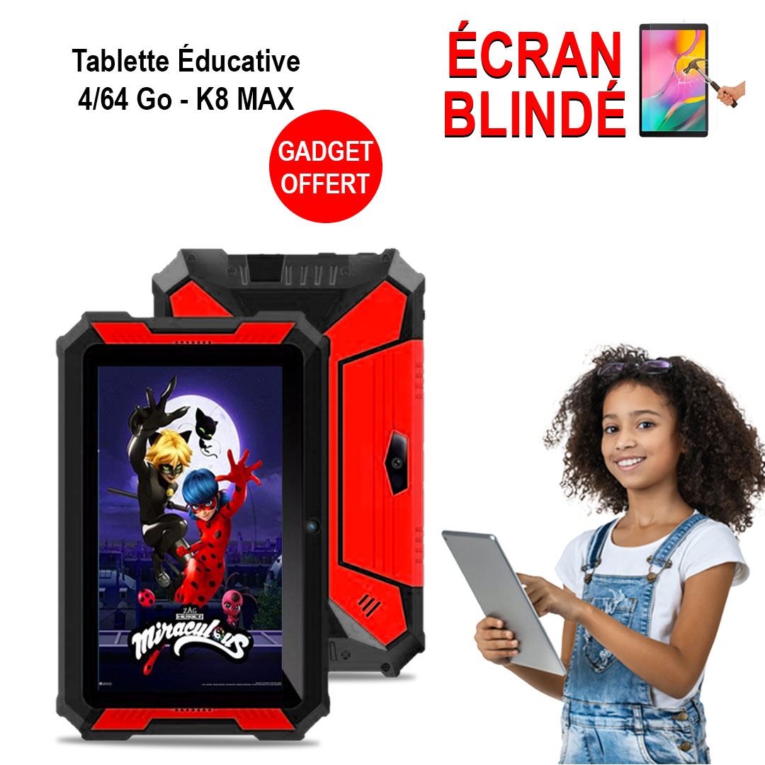 Tablette Educative DURABLE - K8 - 7 Pouces - 4GB RAM/64GB ROM