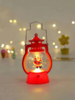 Lanterne à vent électronique LED décorative de noël, lampe Portable