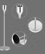 Chandelier de Table en Acier 3Pièces – Image 3