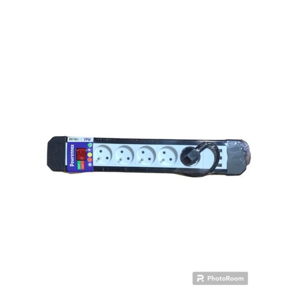 Multiprise Parafoudre Filaire + Interrupteur 6 Ports+ 3 Port USB - Noir/Blanc