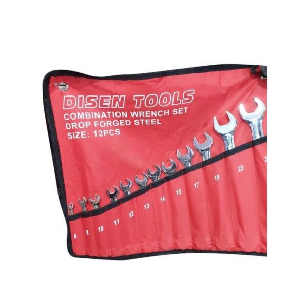 Clés Mixtes Plates 12 Pcs - 6/8/10/11/12/13/14/15/17/19/22/24 Cm - Argenté