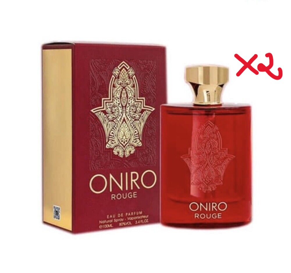onrion rouge Lot de 2 Oniro Rouge Eau De Parfum 100ml – Image 1