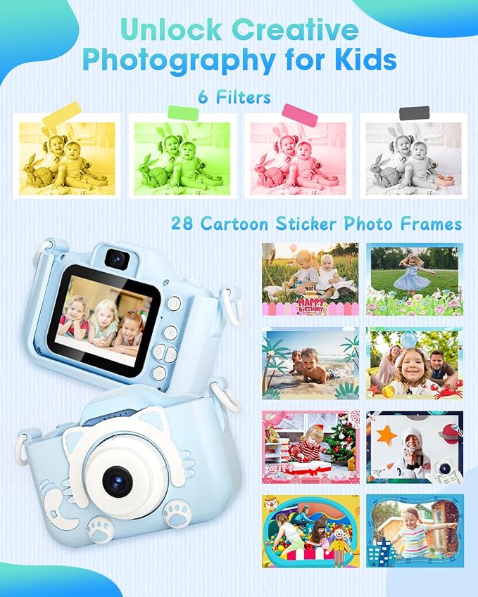 Appareil Photo pour Enfants, 2,0 Pouces, écran HD 12 Mpx, 1080P – Image 4