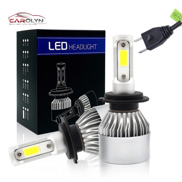 Paire de phares LED pour voiture S2 72W/12000LM