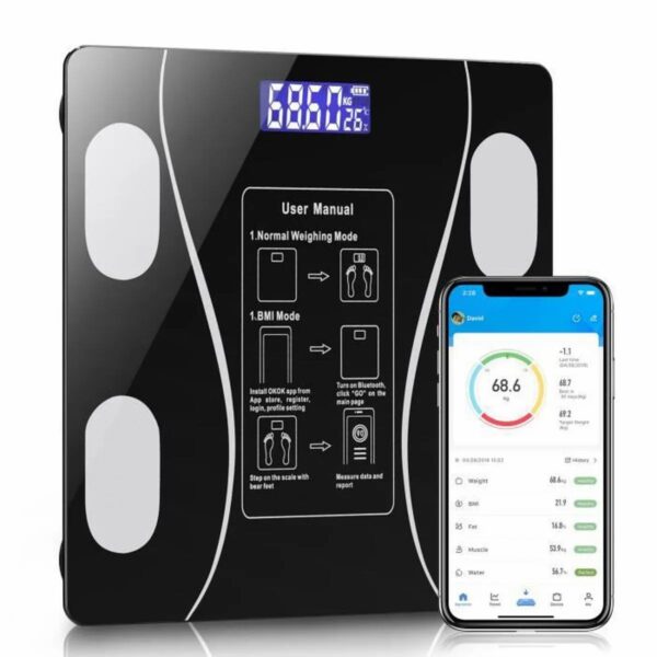 Balance Connectée avec Analyse de 17 Indicateurs - Avec Application via Bluetooth