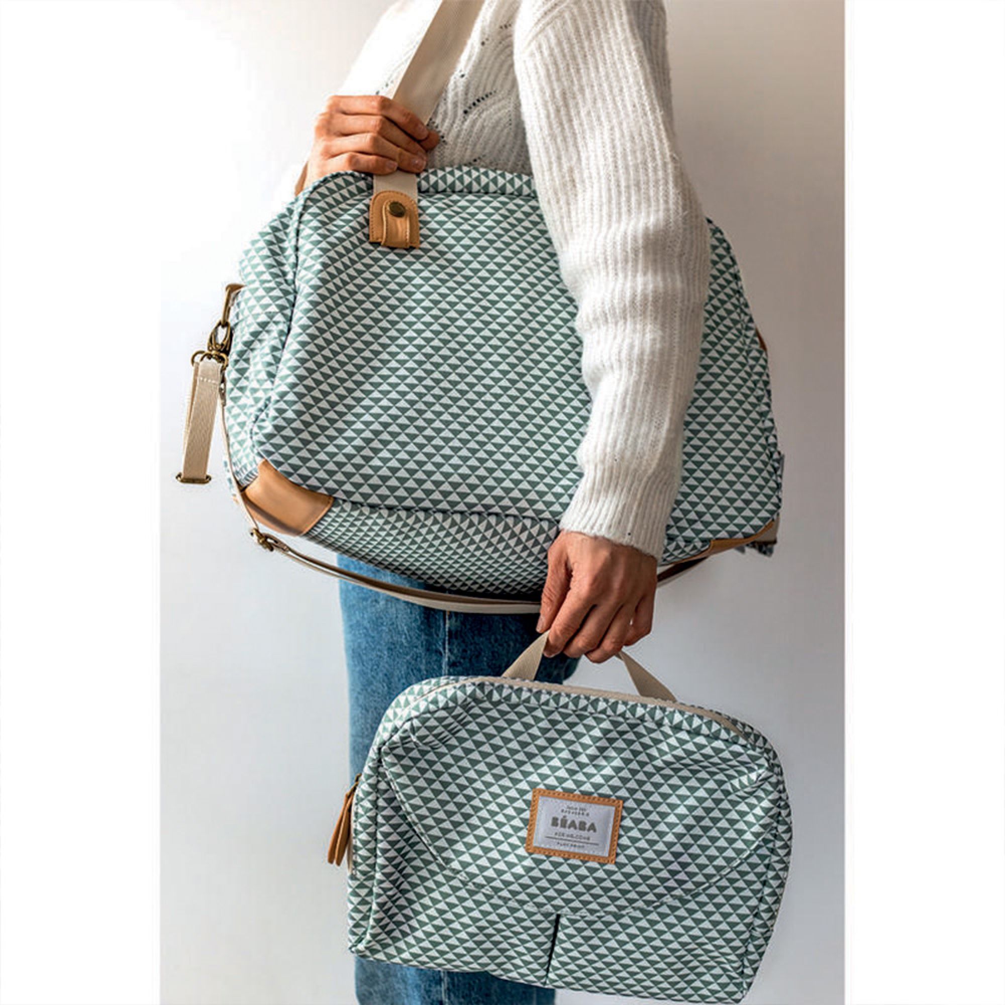 BEABA Sac à langer Genève II Sage Green – Image 4