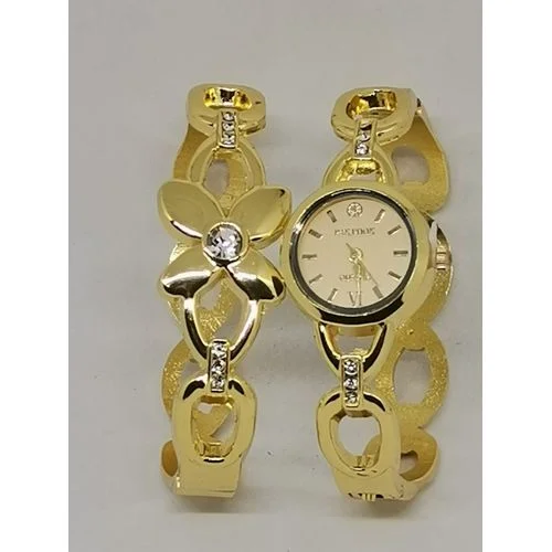 Pak Montre Dame + Bracelet Motif Fleur