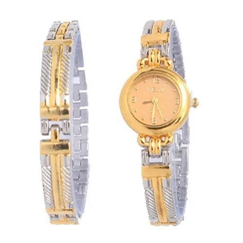 Ensemble Montre Et Bracelet Femme SB – Argent/Or