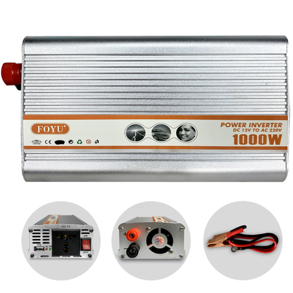 Convertisseur de courant 12 à 220V /1000 W
