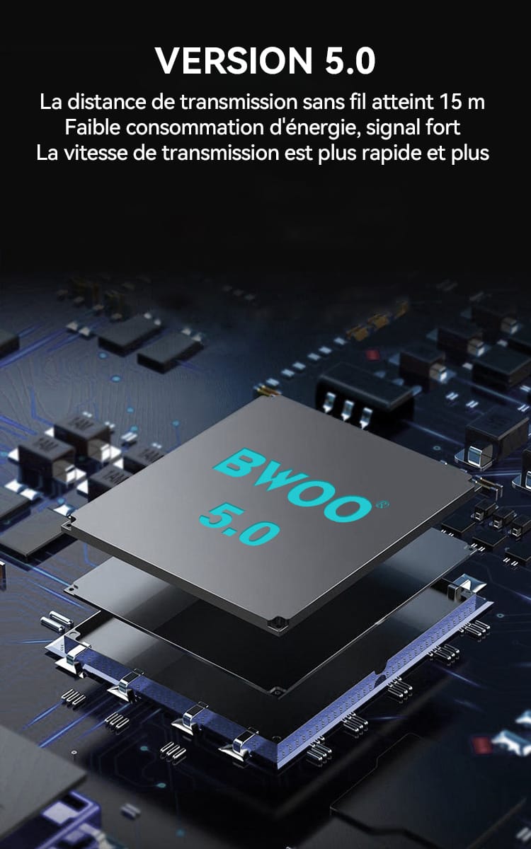 Haut-parleur Bluetooth sans fil BWOO BS-52 - Noir – Image 7