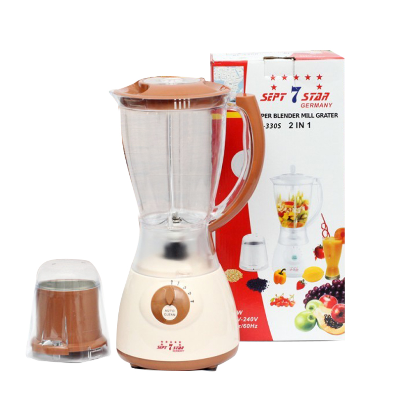 Seven 7 Star Mixeur Blender 2 en 1 – 1.5 Litres – 350 W – Marron – Image 2