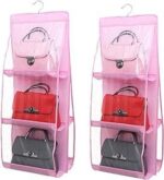 Organisateur suspendu pour sac à main, 6 poches Pliable – Image 4