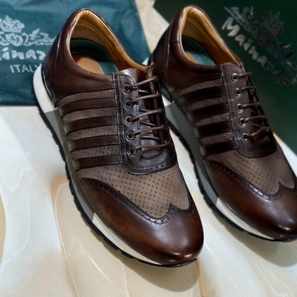 Chaussures décontractées en cuir homme - Marron