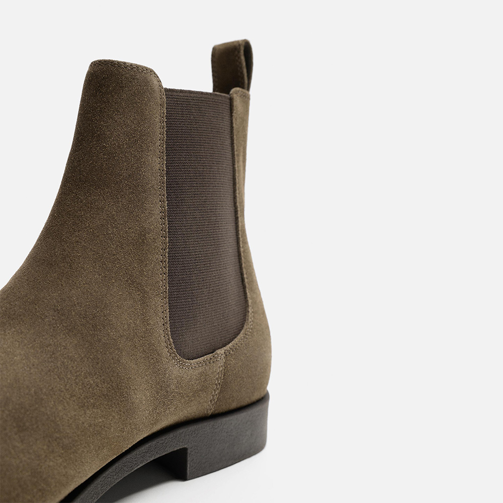 Bottines Chelsea en cuir - ZARA - Gris Taupe – Image 5