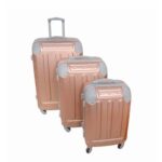 Lot de 3 Valises en polypropylène - Marron